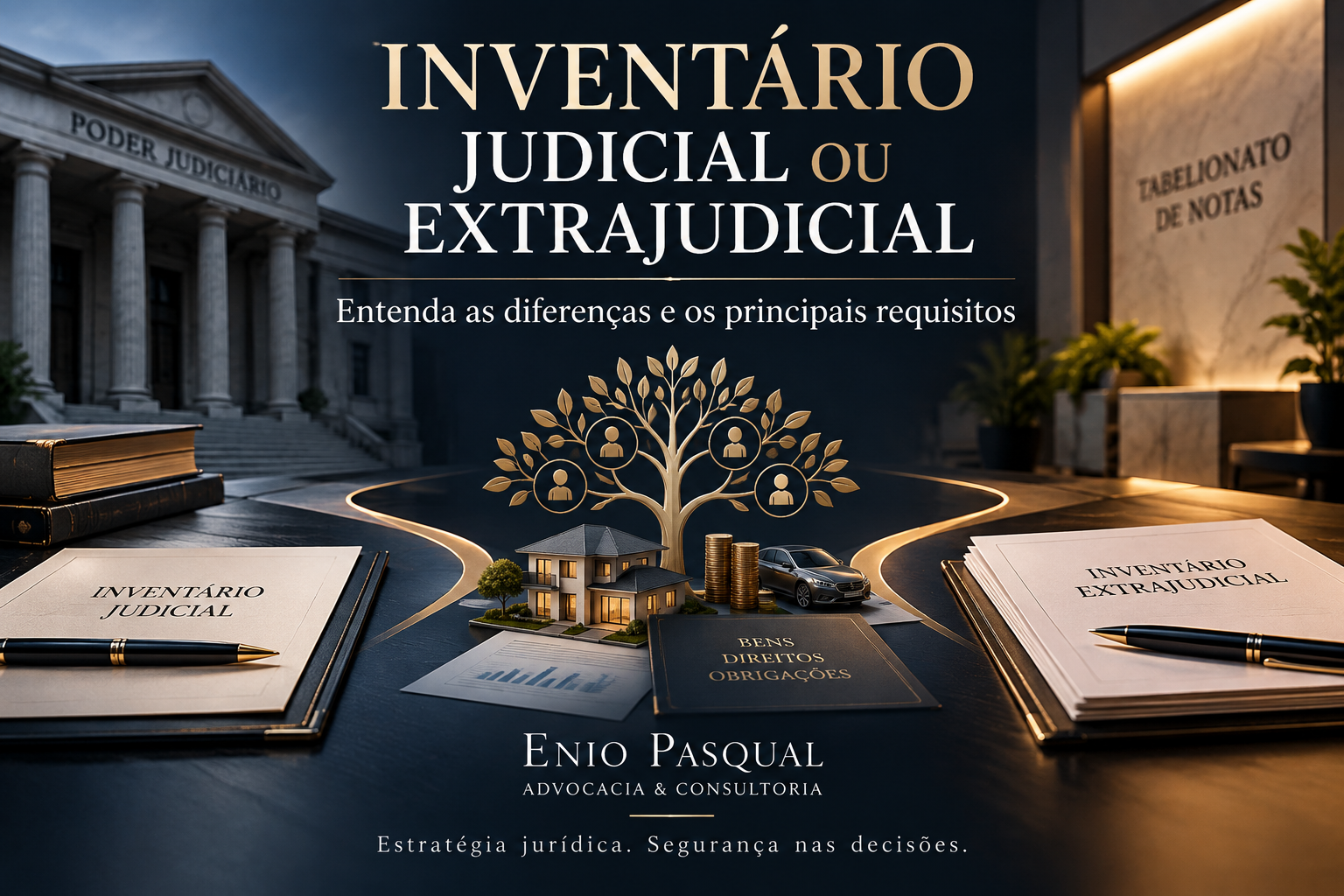 Inventário judicial ou extrajudicial — diferenças, requisitos, herança, bens e sucessão.